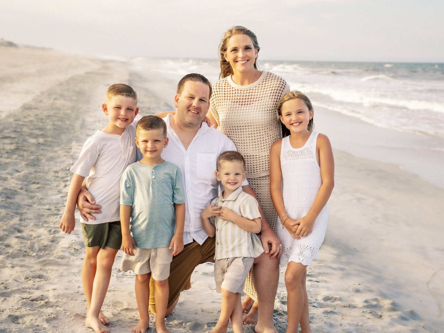The Hans family at the beach