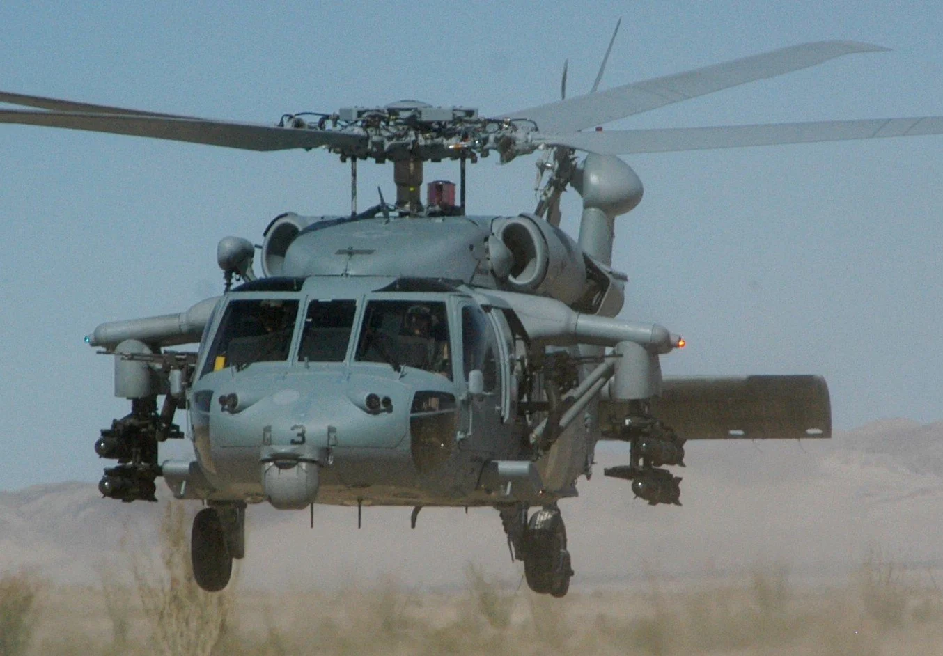 A US Navy helicopter in flight