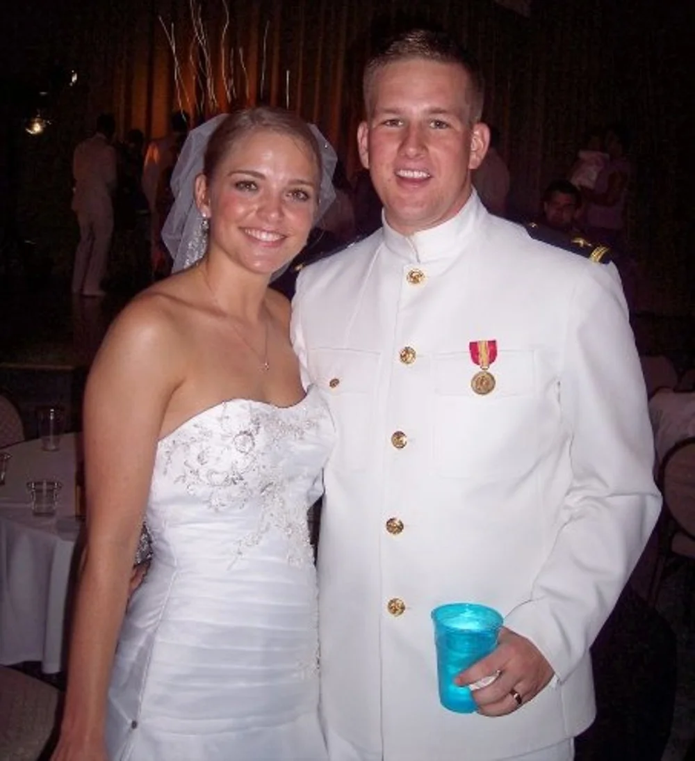 Jeremy and Heidi on their wedding day